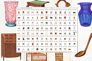 400+ Antique Furniture Kitchenware, a Decorative Illustration by Digital Museum (Thumbnail 5 of 10)