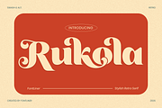 Stylish Retro Serif Font - Rukola, a Serif Font by Font Liner (Thumbnail 1 of 9)