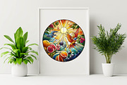 Round Stained Glass Summer  Sublima, an Illustration by SVGArt (Thumbnail 6 of 8)