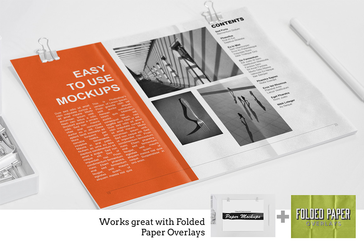 8 Clean & Contemporary Paper Mockups, a Print Template by SparkleStock (Photo 5 of 5)