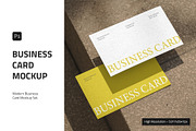 Modern Business Card Mockup, an Advertising Mockup by PixelWink (Thumbnail 1 of 3)