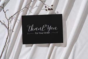 Black and white Thank You Card, a Card Template by MS Designer