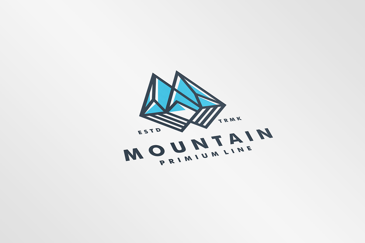 Mountain linear logo design, a Branding & Logo Template by mouze_art (Photo 2 of 4)
