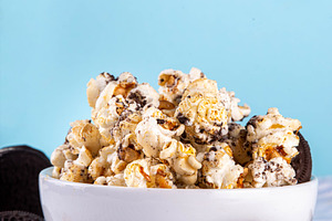 Tasty homemade cookies and cream popcorn, a Food & Drink Photo by Rimma