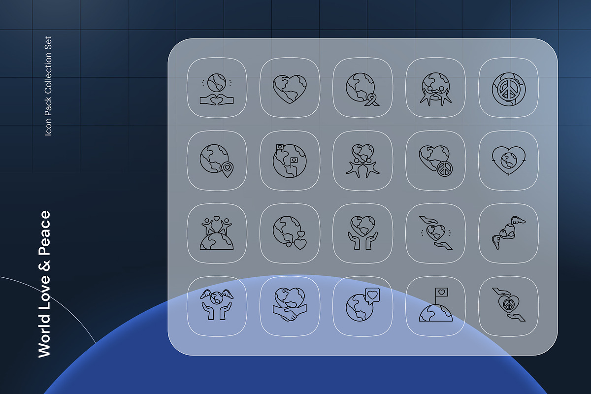 World Love & Peace Icon, an Outline Icon by Nathaya Studio (Photo 2 of 2)