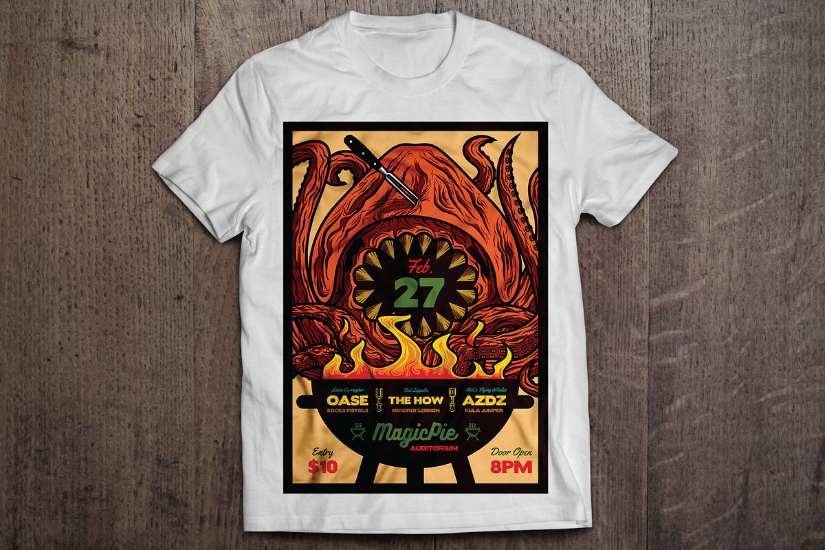 Barbecue Monster Illustrated Flyer, a Flyer Template by ashenterprise (Photo 3 of 3)