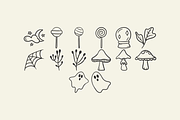 Hand Drawn Halloween Illustrations, an Illustration by HonestiesPrintS (Thumbnail 4 of 6)