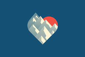 Love Mountains Badge