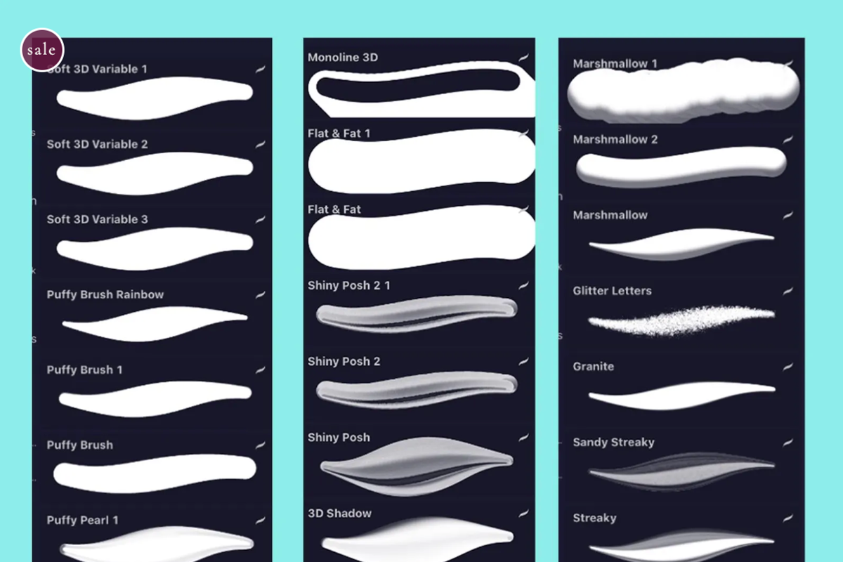 Procreate 3D Brushset, a Brushes & More by Papaya (Photo 2 of 6)