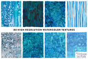 ICICLE BLUE Watercolor Texture Set, a Texture Graphic by Vintage To Vectors (Thumbnail 7 of 16)