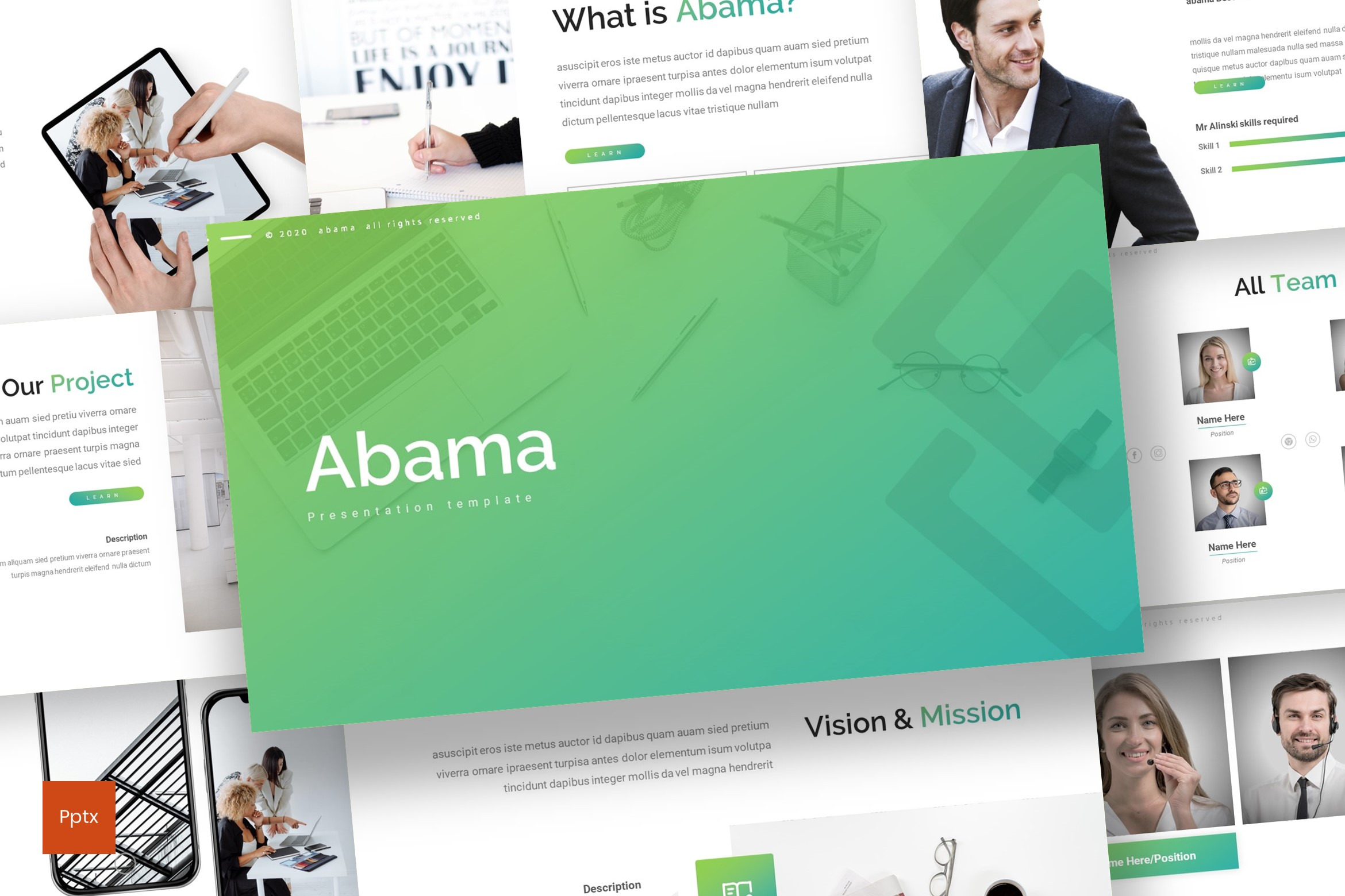 Abama - Powerpoint Template, a Presentation Template by inspirasign