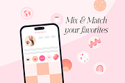 Pink Peach Retro Instagram Icons, a Social Media Template by Summit Avenue (Thumbnail 3 of 3)