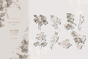 Beige Neutral Luxury Floral Pattern