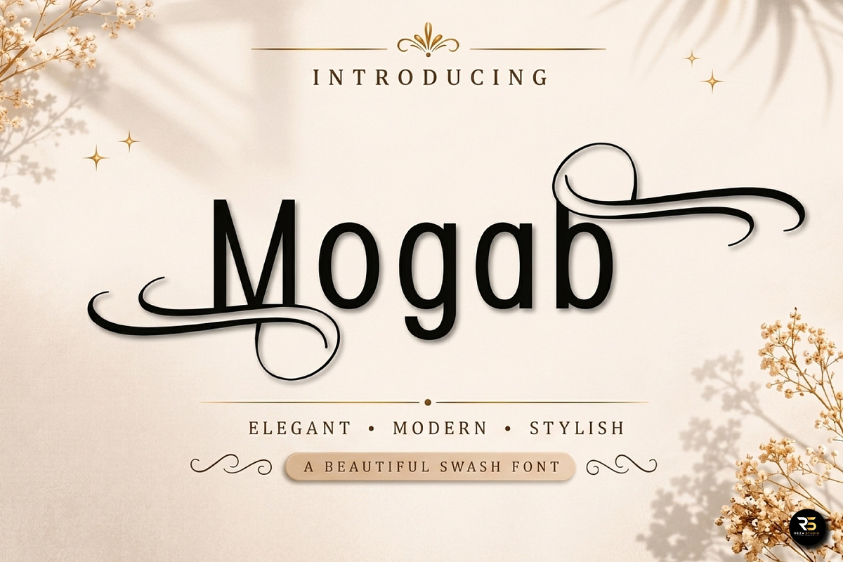 Mogab, a Sans Serif Font by Reza Studio (Photo 1 of 8)