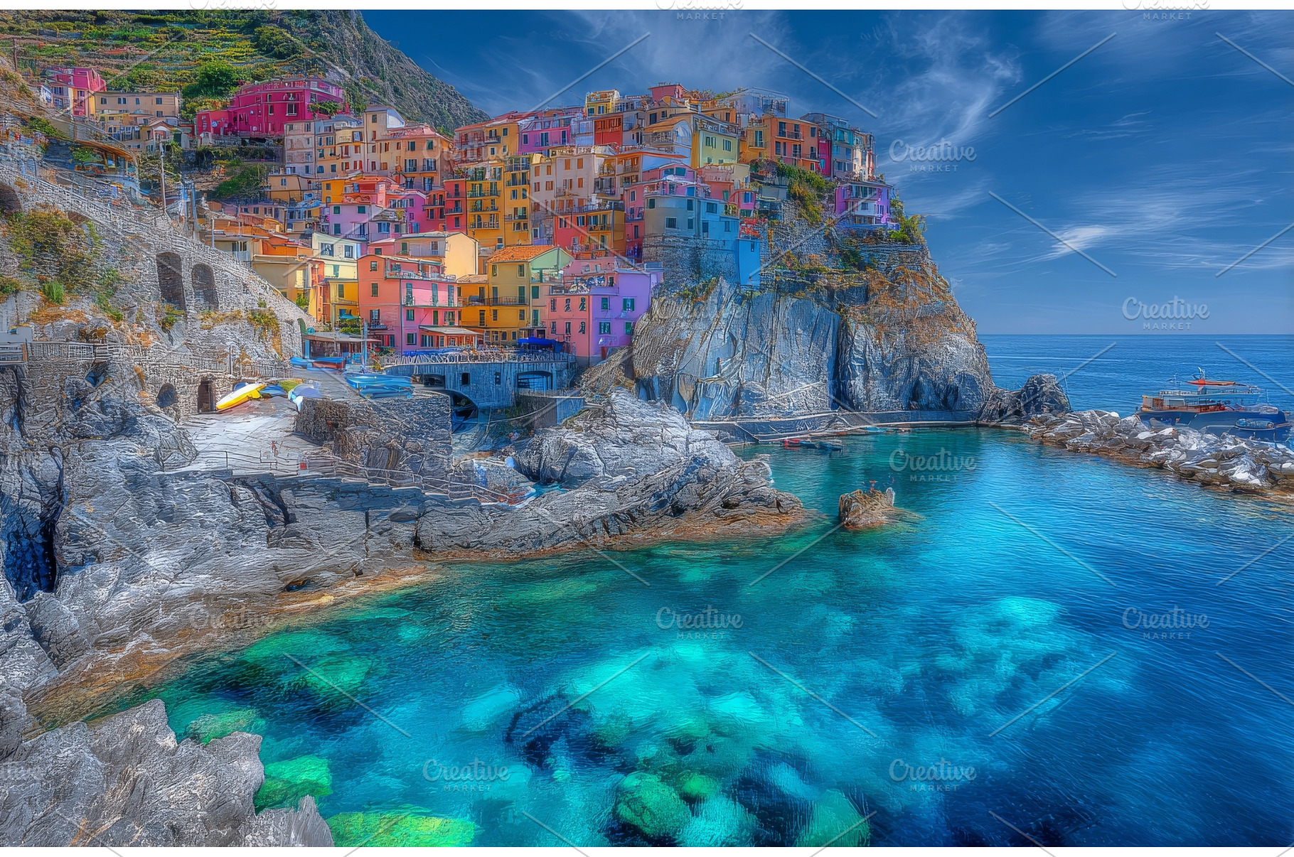 Manarola in Cinque Terre is a, an Architecture Photo by ZinetroN