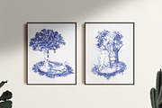 Harvest Bunnies - Toile De Jouy, a Pattern Graphic by YvY (Thumbnail 9 of 9)
