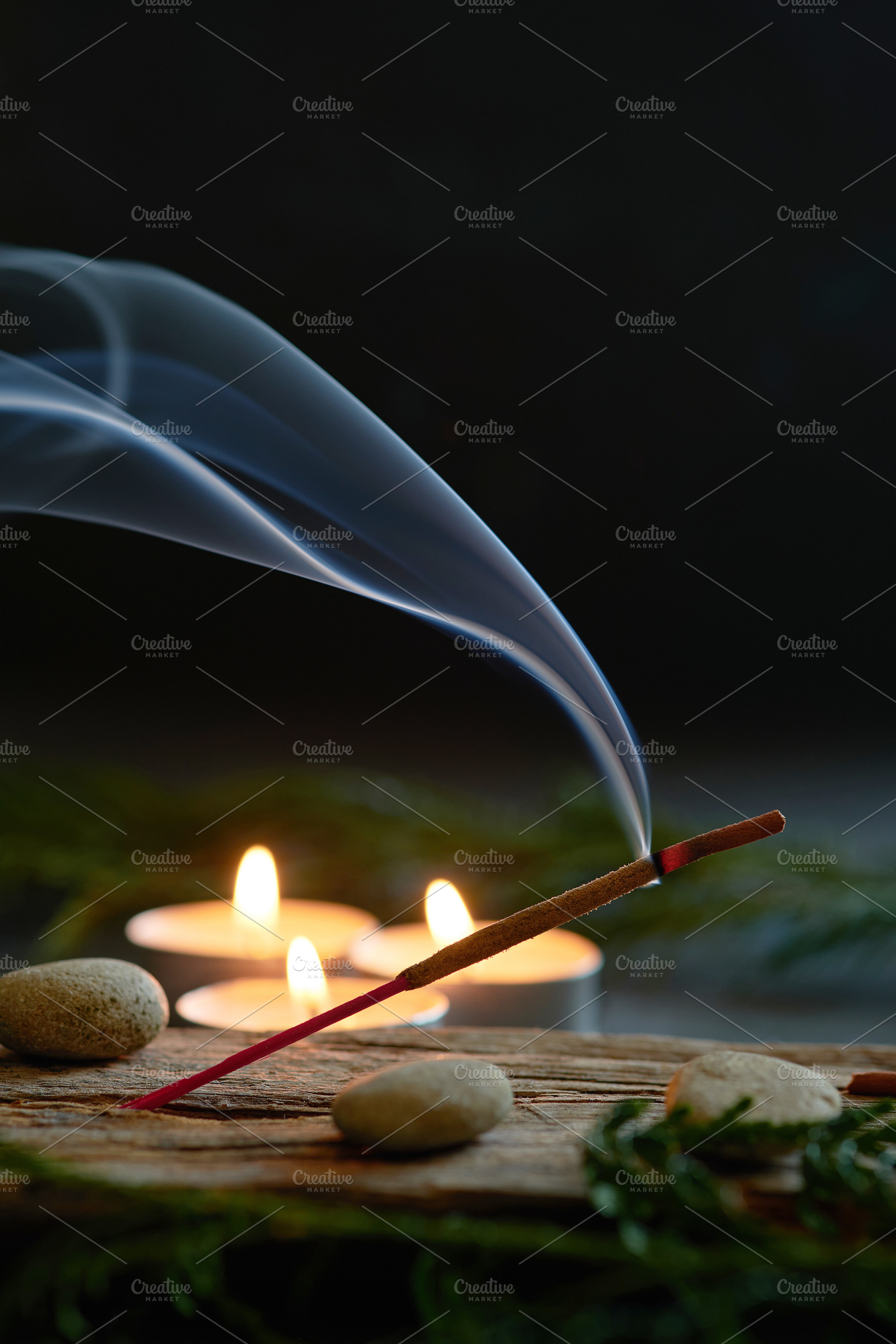 An incense stick that burns and gene, a Health & Medical Photo by alfernec