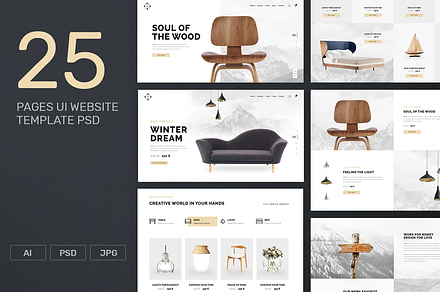 M989 Website Template Design UI Kit