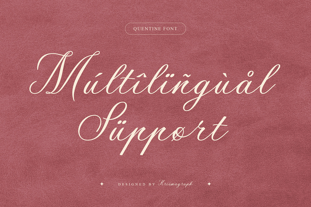Quentine – Elegant Calligraphy Font, a Script Font by Krismagraph (Photo 9 of 10)