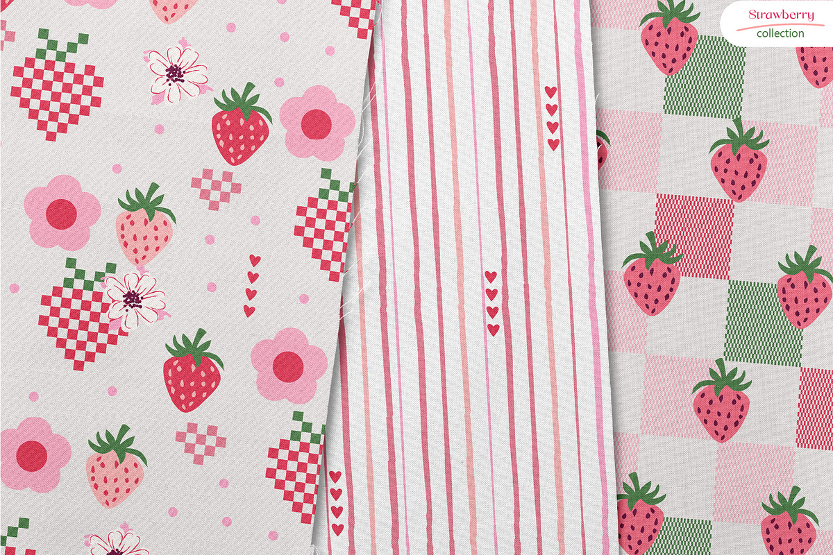 Strawberry Seamless Patterns, a Pattern Graphic by InaCorart (Photo 5 of 7)