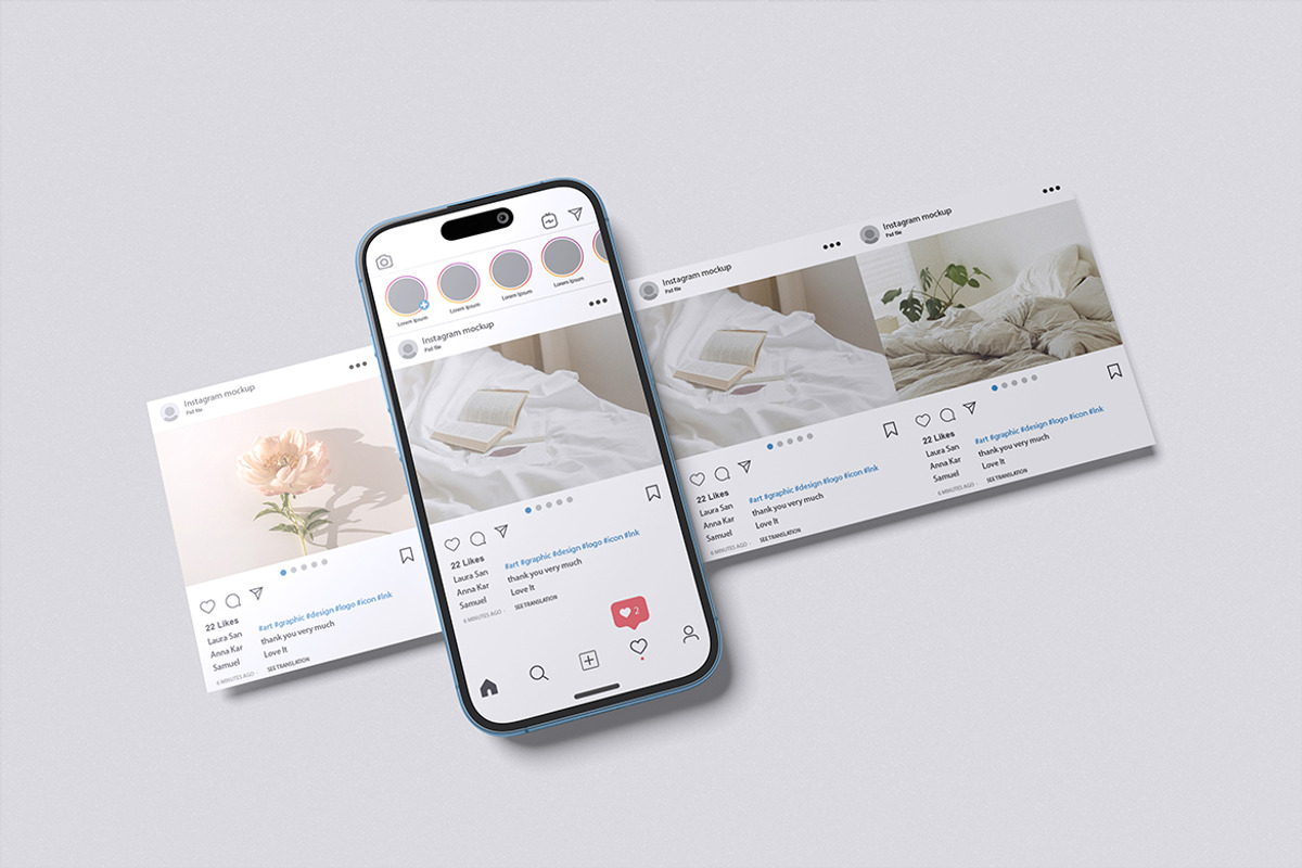Instagram mockup, an iPhone Mockup by HanaSaka_Studio (Photo 4 of 5)