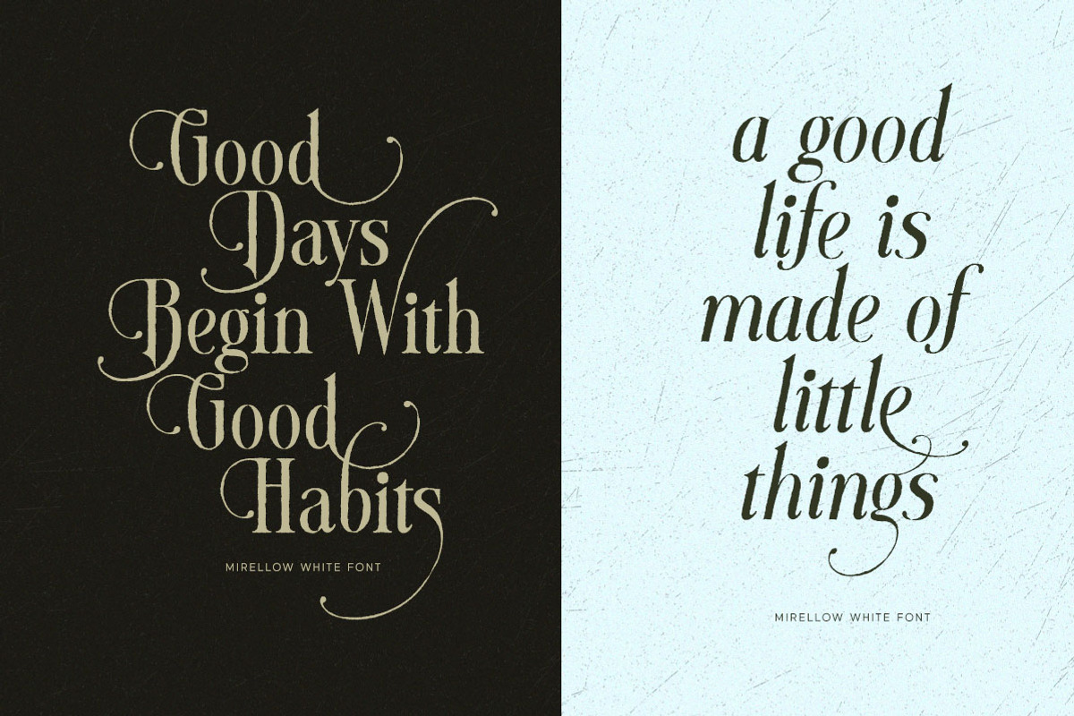 Mirellow White Distressed Serif, a Serif Font by Letterhend Studio (Photo 11 of 13)