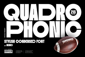 Quadrophonic Stylish Condensed Font