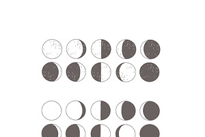 MOON PHASES / Vector Illustration