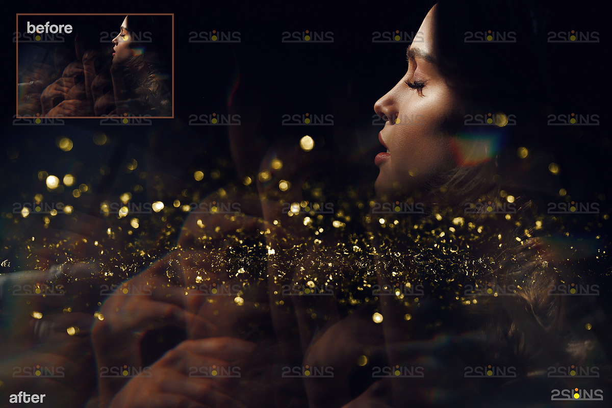 Gold Dust photoshop overlay, an Object Graphic by 2SUNS (Photo 5 of 9)