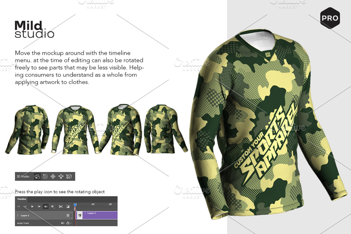 3D Trail Jersey Mockup, a Product Mockup by Mildstudio (Photo 3 of 6)