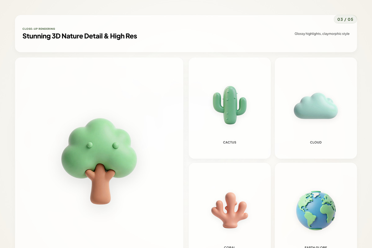 3D Nature Icons, an Emoji Icon by River Visual (Photo 3 of 5)