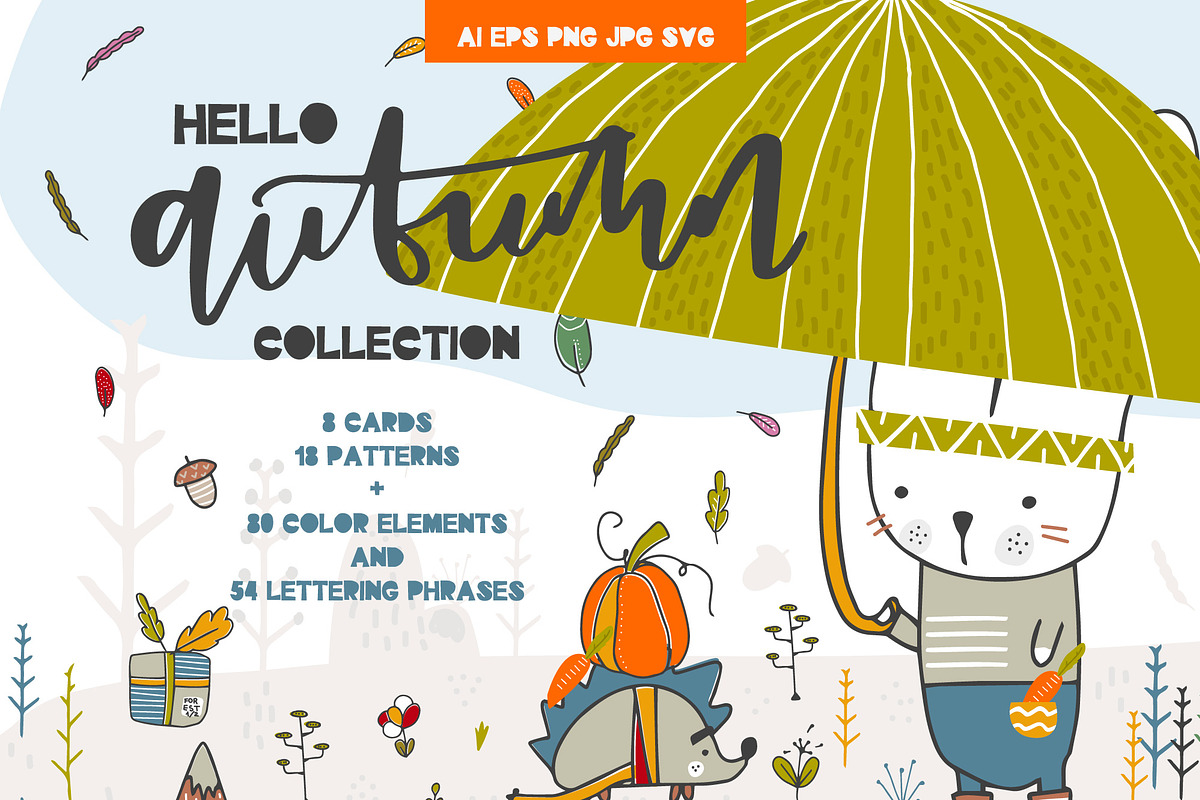 Hello autumn. Vector pack, an Animal Illustration by Alyonka_lis (Photo 1 of 7)