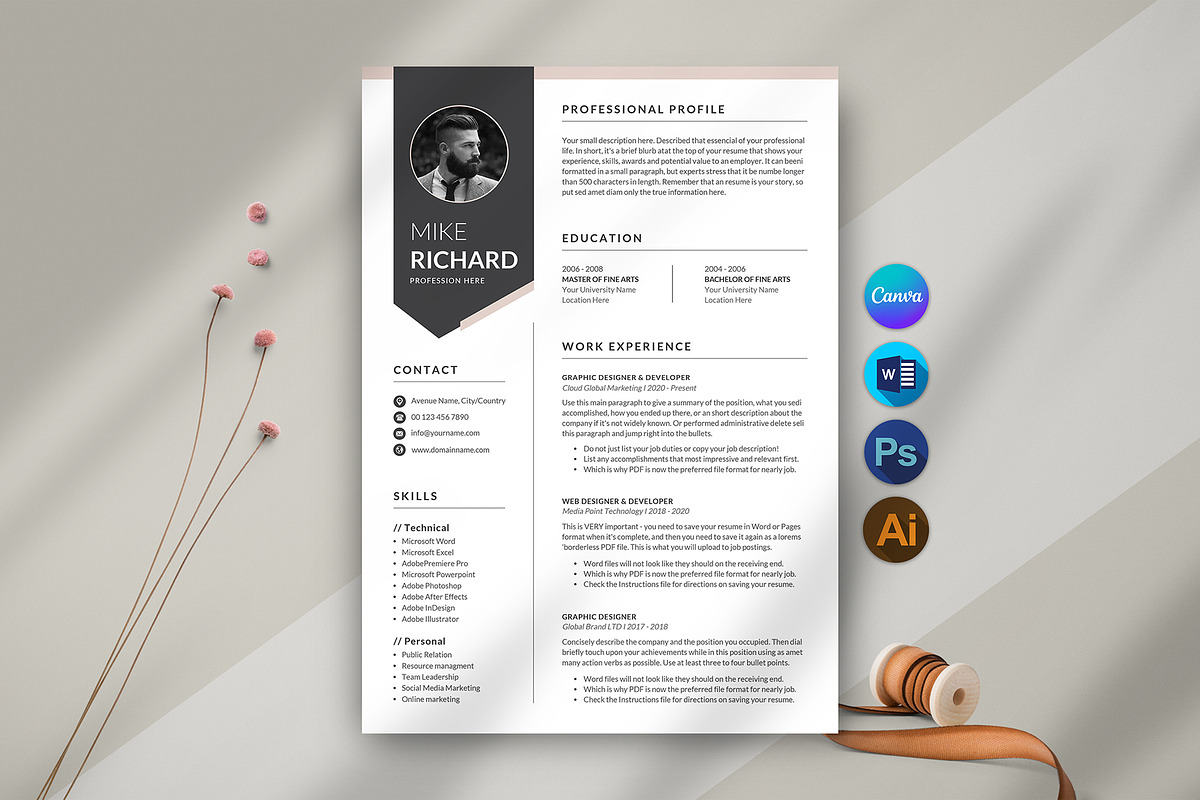 Resume, a Stationery Template by DesignDevisers (Photo 1 of 10)