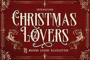 Christmas Lovers, a Blackletter Font by dansdesign (Thumbnail 1 of 9)