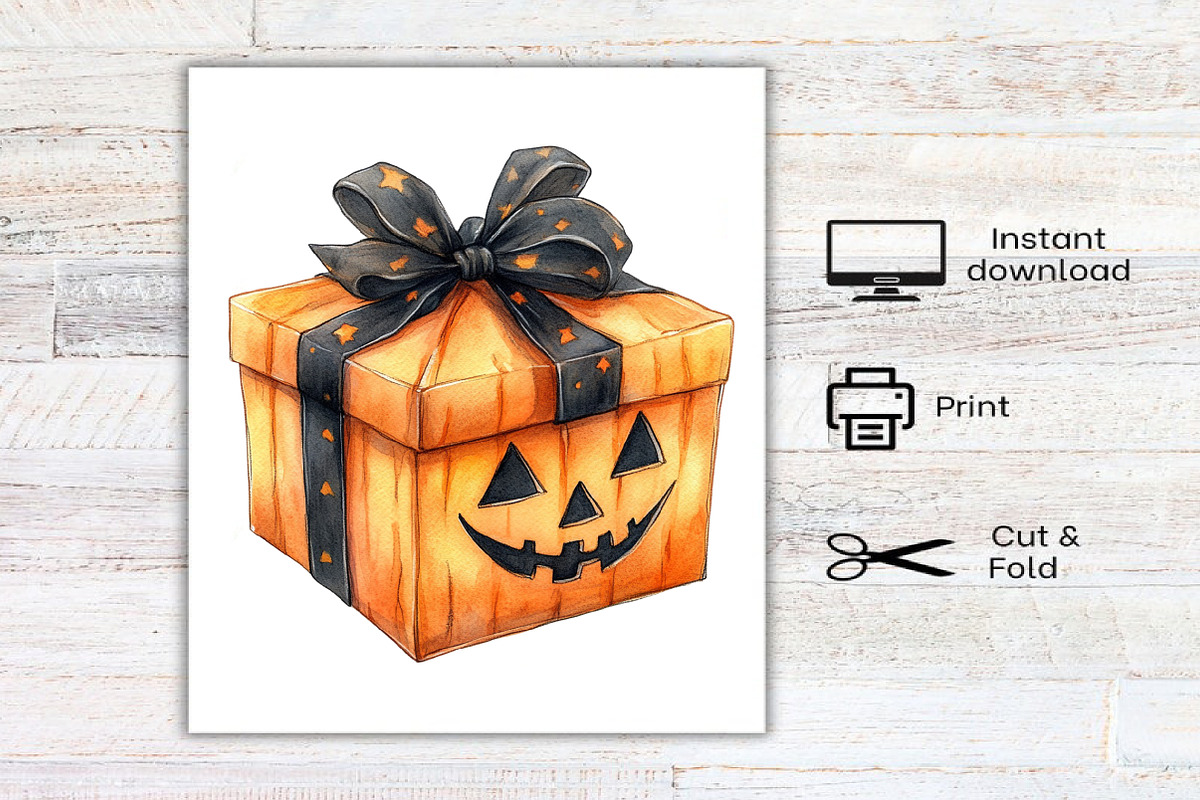 Halloween Gift Box Clipart, an Illustration by Canvas Craft (Photo 5 of 7)