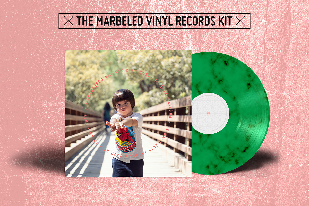 20 Marbled Vinyl Records - Mockup, a Product Mockup by this is awsm (Photo 4 of 23)