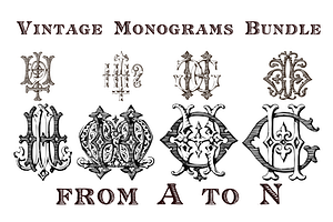 Vintage Monograms A To S PACK