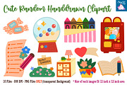 Cute Random Handdrawn Clipart, an Object Graphic by Cozy Cat Design (Thumbnail 1 of 3)