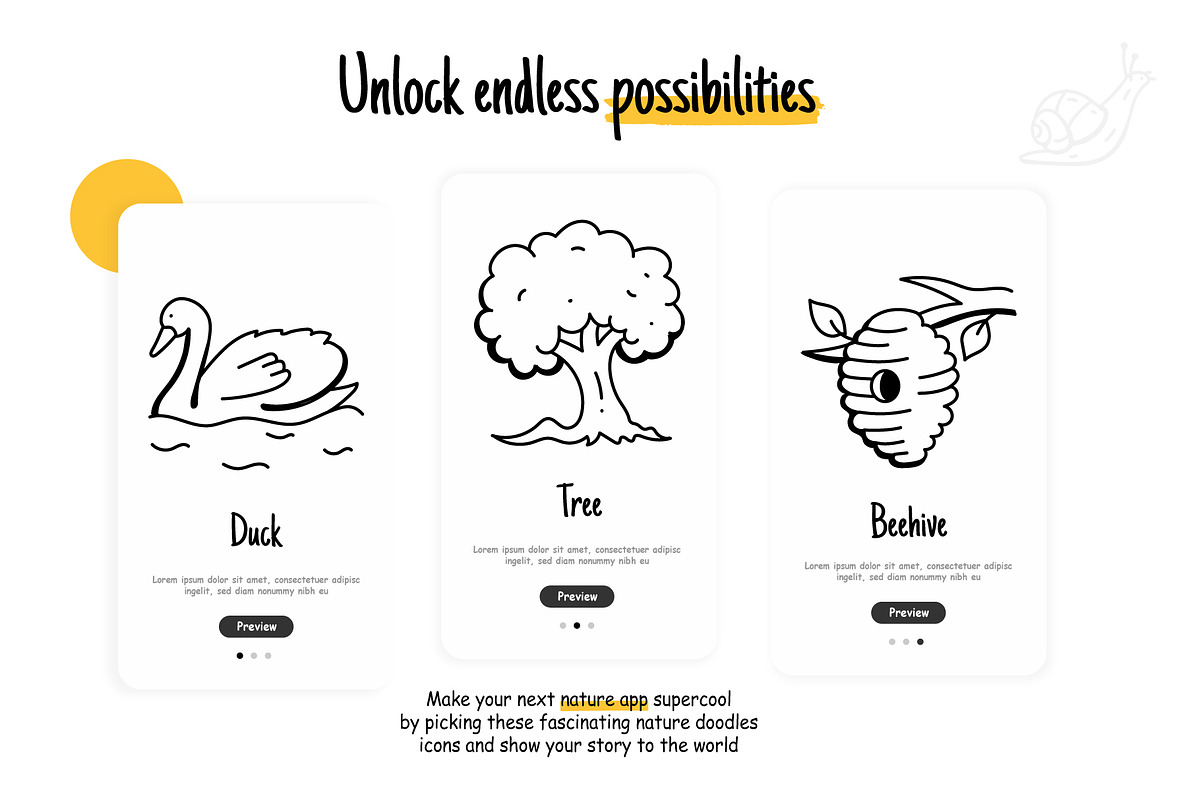 Hand Drawn Nature Icons, an Outline Icon by Brickclay (Photo 5 of 8)