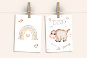 Watercolor Cute Baby Dino Collection, an Animal Illustration by MayaNavits (Thumbnail 13 of 14)