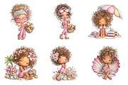 Summer Girls Png Clipart Bundle, an Illustration by SinaCreation (Thumbnail 3 of 9)