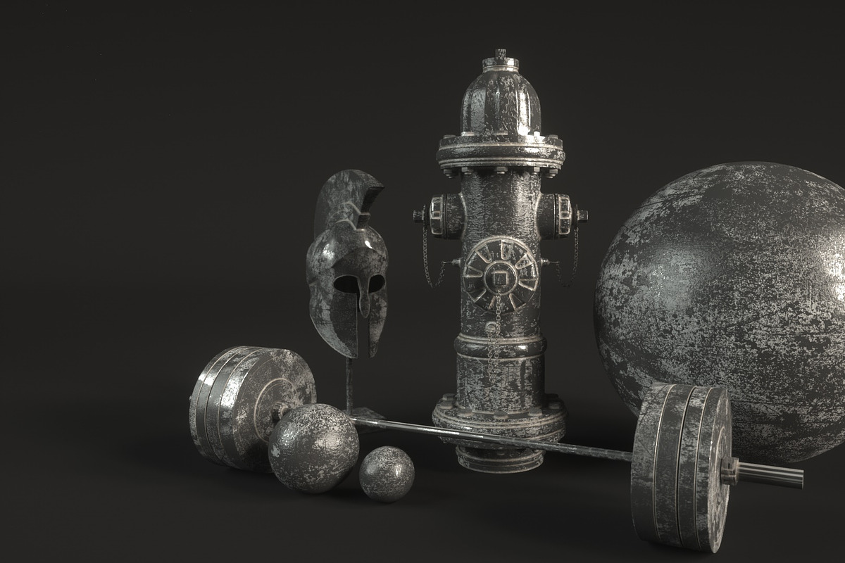 10 Grunge Metal Mats for C4D Octane, a Textures & Material 3D Model by 3DTreatment (Photo 3 of 14)