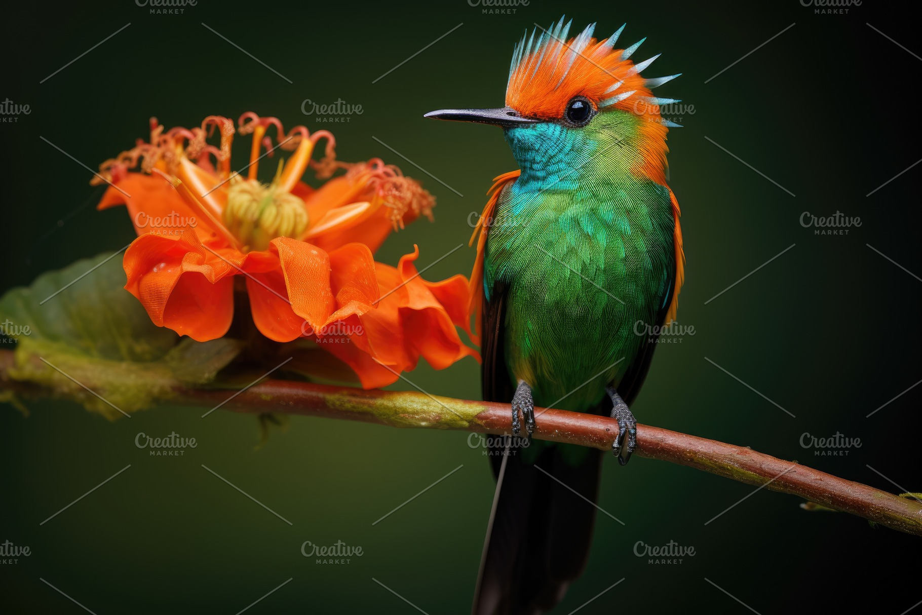 Colorful bird perching on a flower i, a Photo by Iftikhar Alam