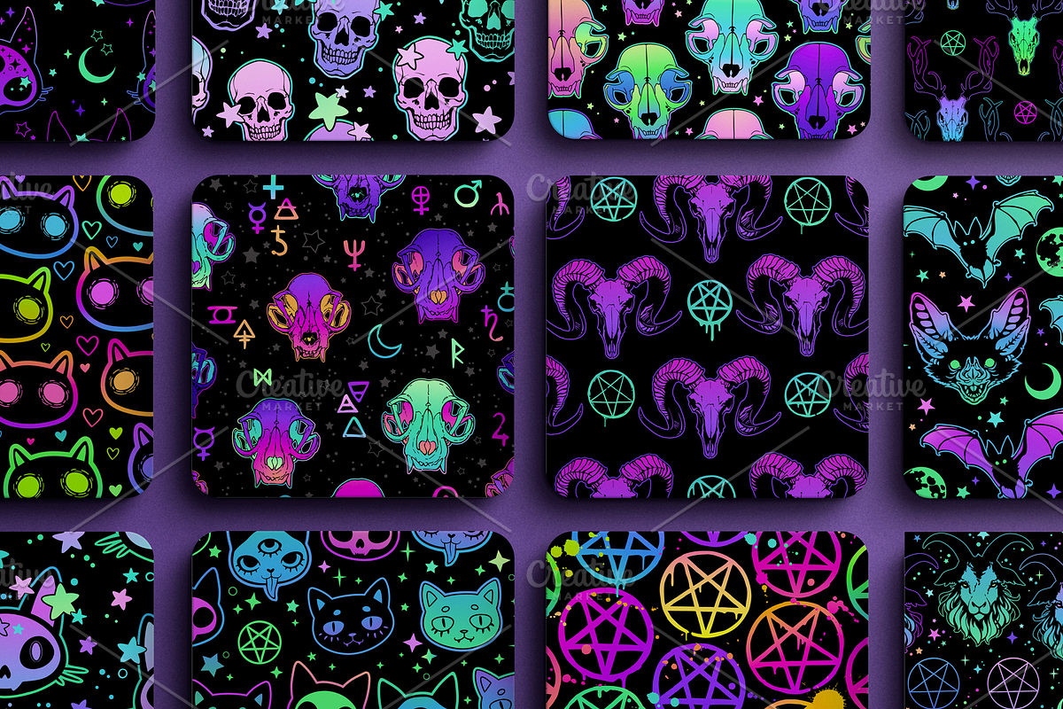Mystical animals patterns, a Pattern Graphic by Victoria Bat (Photo 5 of 5)
