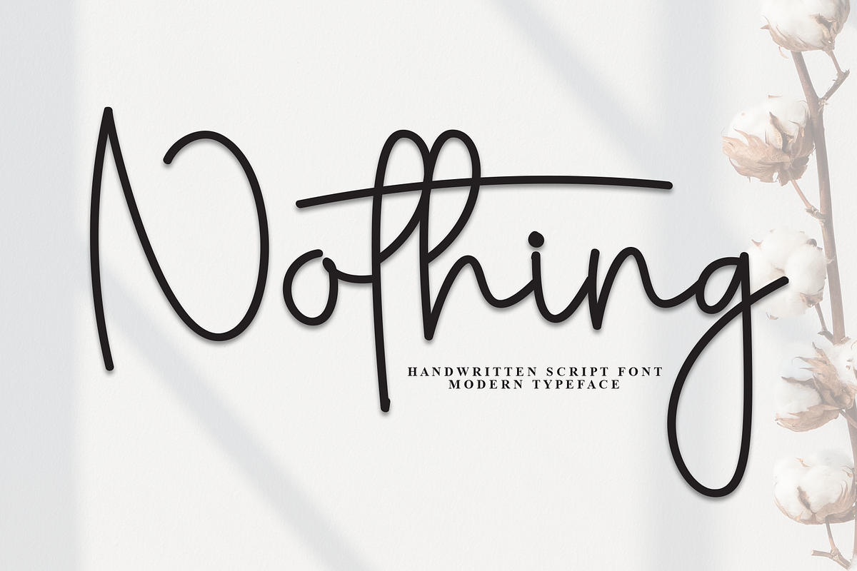 Nothing | Script Font, a Handwritten Font by Scratchones (Photo 1 of 9)