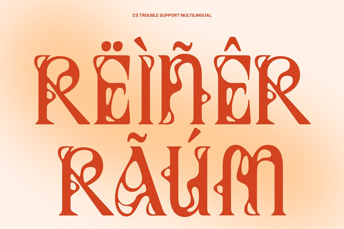 Trouble – Melted Serif Font, a Serif Font by Craft Supply Co. (Photo 7 of 8)
