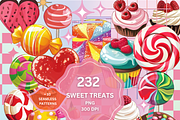 Candy Land Cliparts| Sweets patterns, a Food Illustration by RefinedFantasyStudio (Thumbnail 3 of 3)