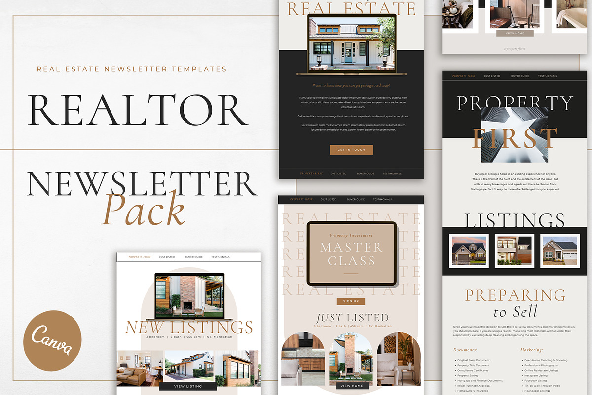 Real Estate Canva Newsletter, an Email Template by Marigold Studios (Photo 1 of 10)
