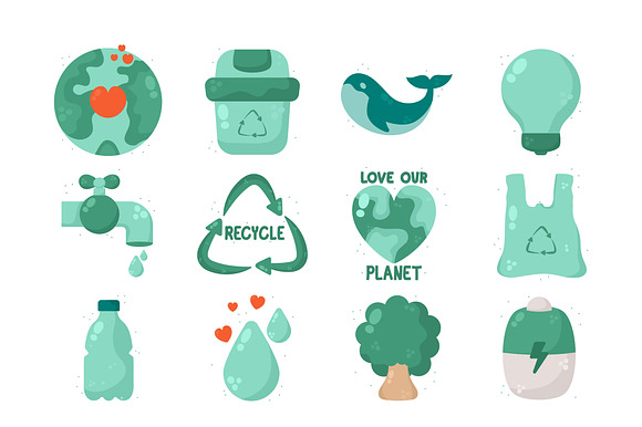 Eco Friendly Illustration Set preview 2