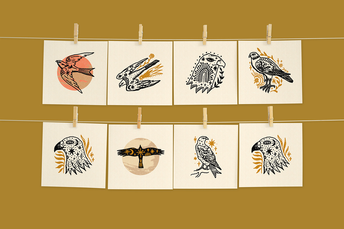Halcon Libre Bundle, an Animal Illustration by Annie Konst (Photo 3 of 21)